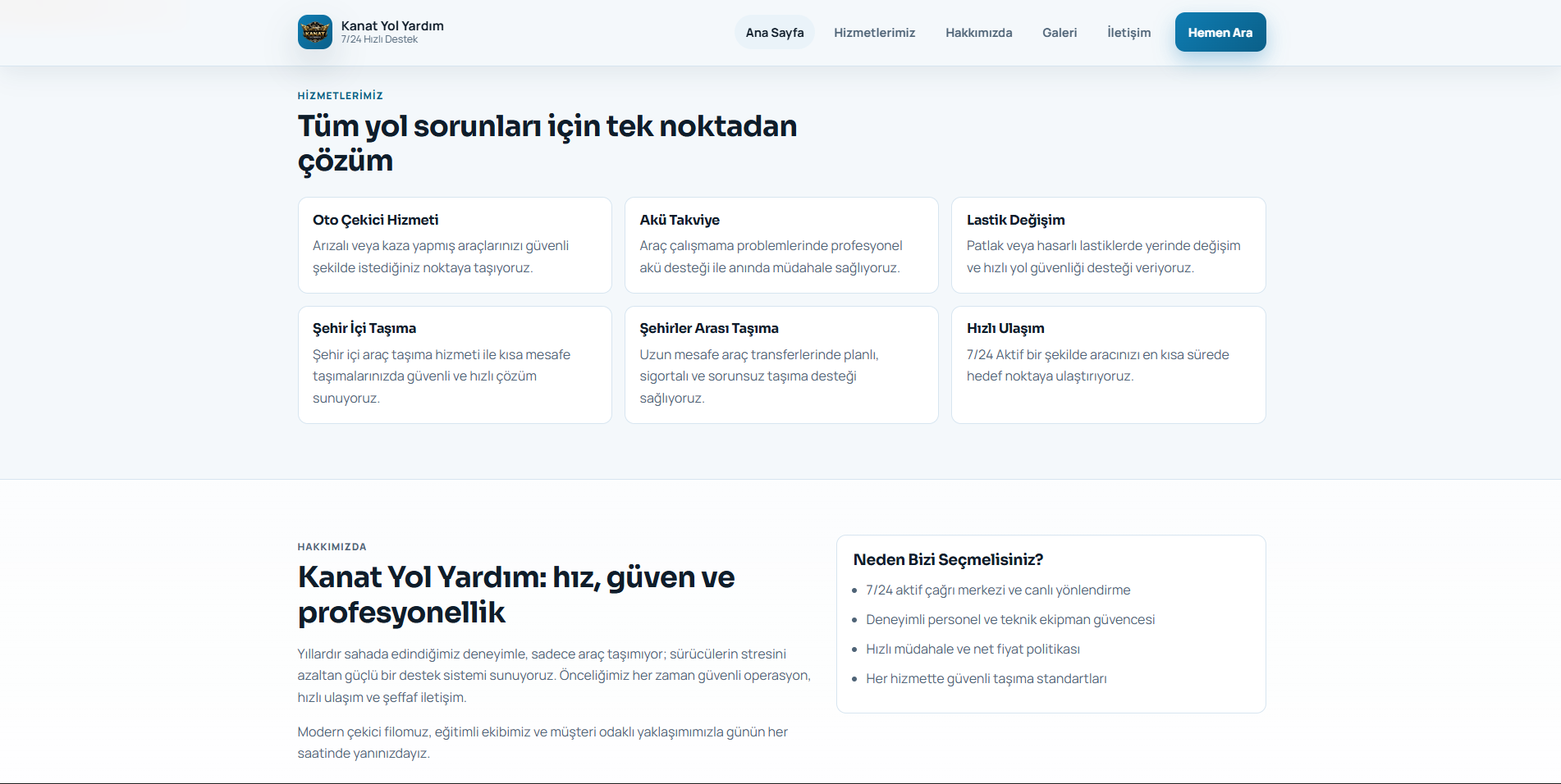 Kanat Yol Yardım - Oto Çekici