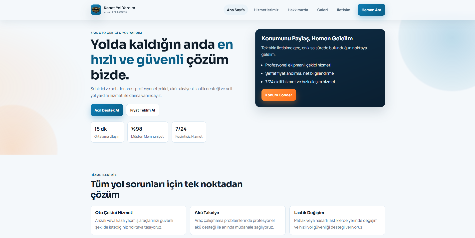 Kanat Yol Yardım - Oto Çekici